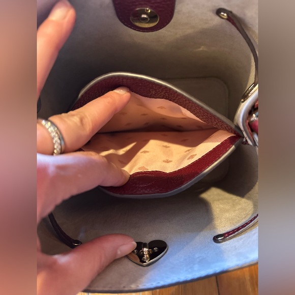 Kate Spade Burgundy and Cream Chevron Crossbody Bag - Picture 6 of 8